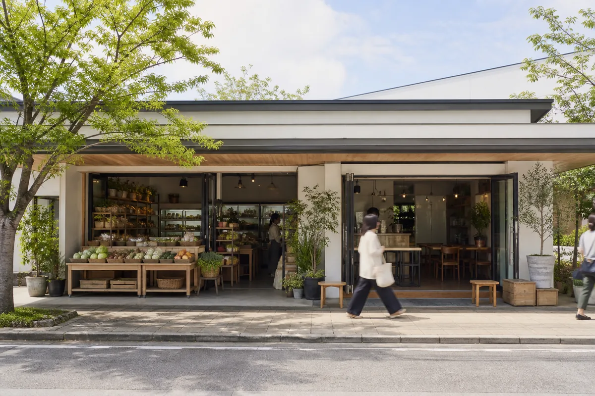 自然食品店の雰囲気を表したAI生成イメージ（Root's Purelyの実写ではありません）