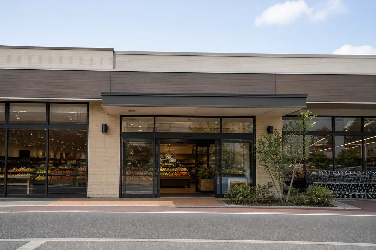 スーパーの雰囲気を表したAI生成イメージ（オーガニックプラザ 出町店の実写ではありません）