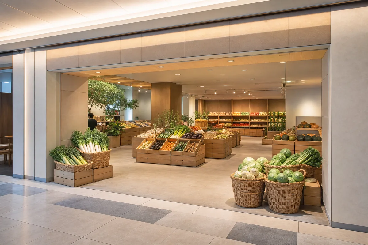 自然食品店の雰囲気を表したAI生成イメージ（こだわりや センター北店の実写ではありません）