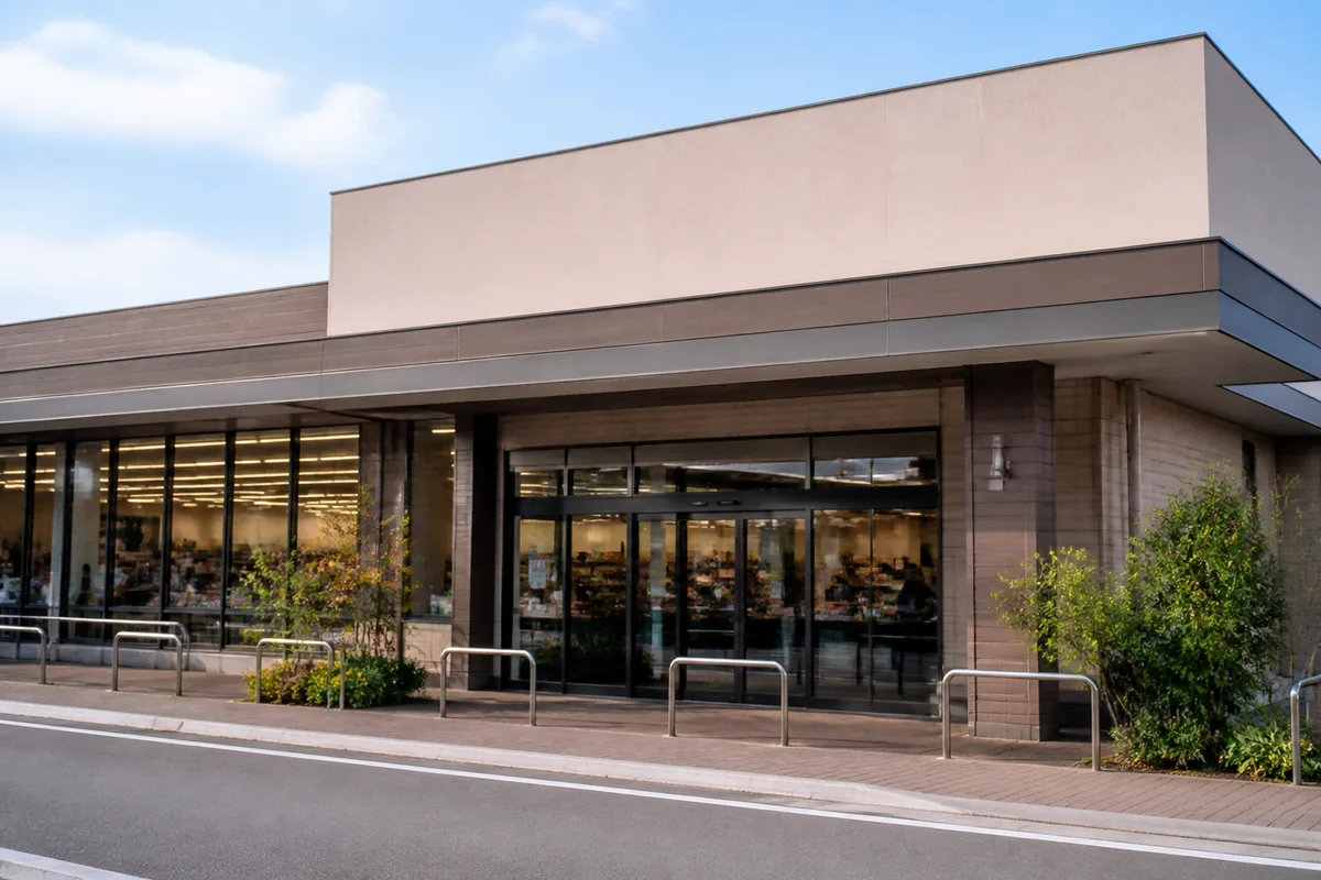 スーパーの雰囲気を表したAI生成イメージ（旬楽膳 名古屋・地アミ店の実写ではありません）
