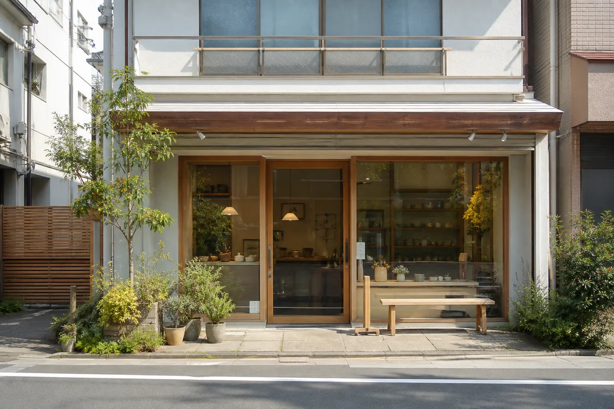 自然食品店の雰囲気を表したAI生成イメージ（めるはーばの実写ではありません）