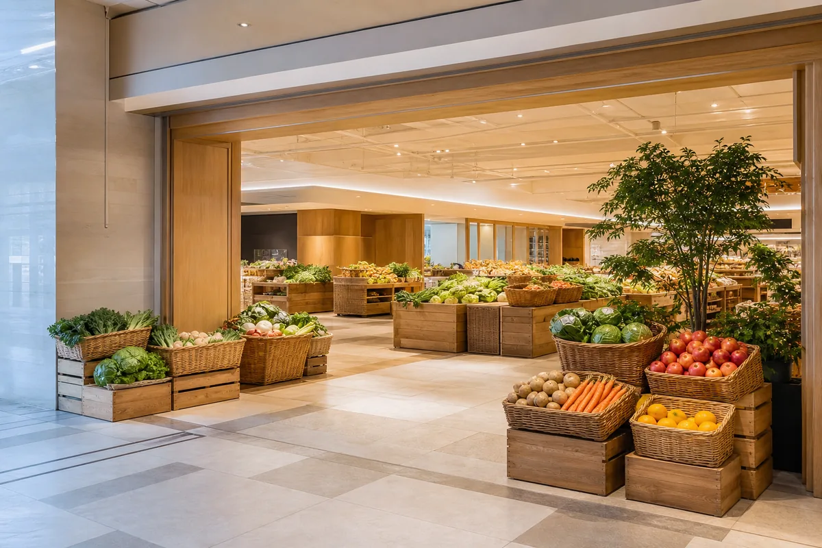 自然食品店の雰囲気を表したAI生成イメージ（natural natural オーガニックストア 新大工町ファンスクエア店の実写ではありません）
