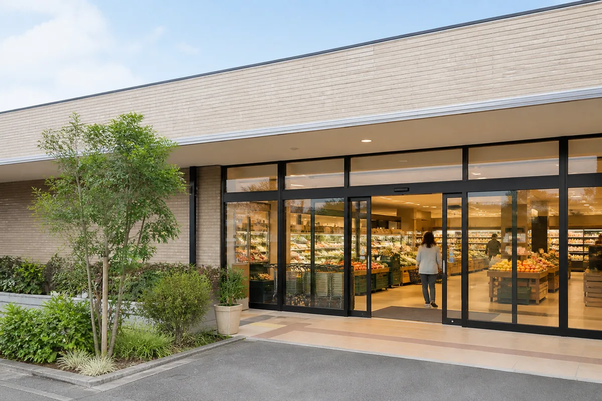 スーパーの雰囲気を表したAI生成イメージ（ビオセボン 横浜元町店の実写ではありません）