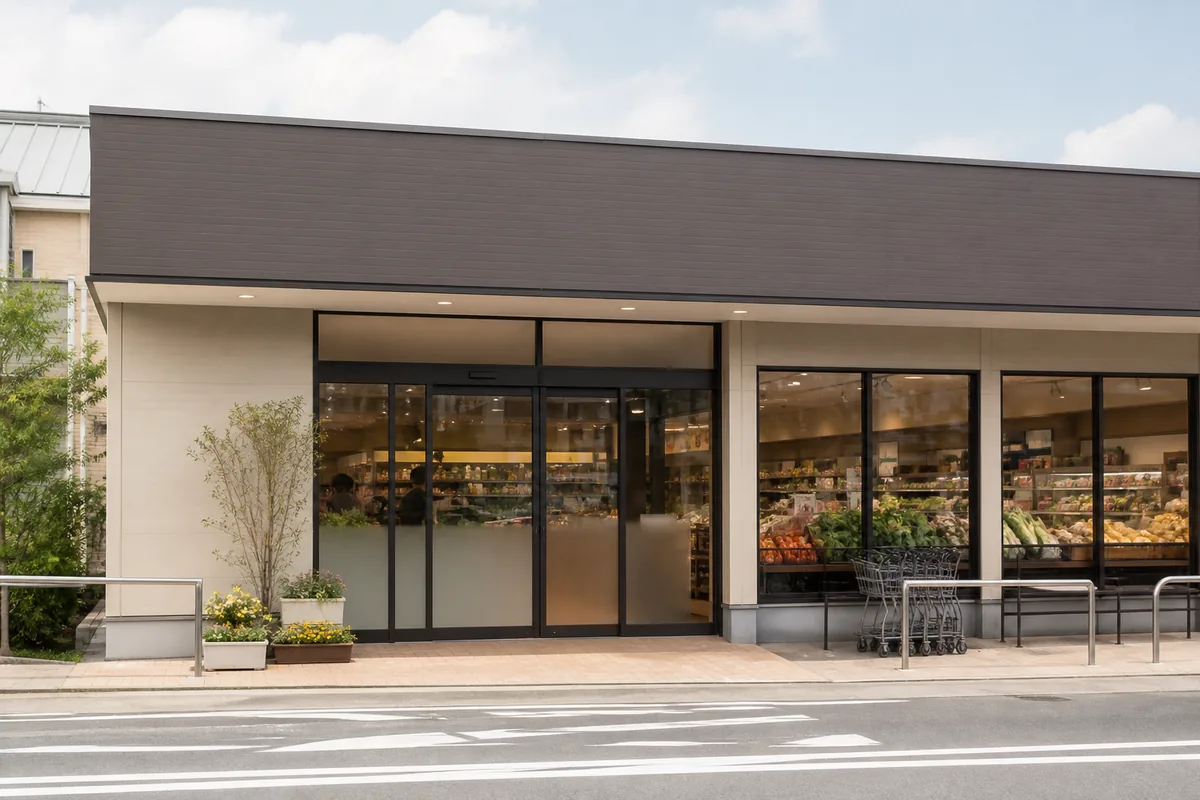 スーパーの雰囲気を表したAI生成イメージ（ORGANIC&CO.の実写ではありません）