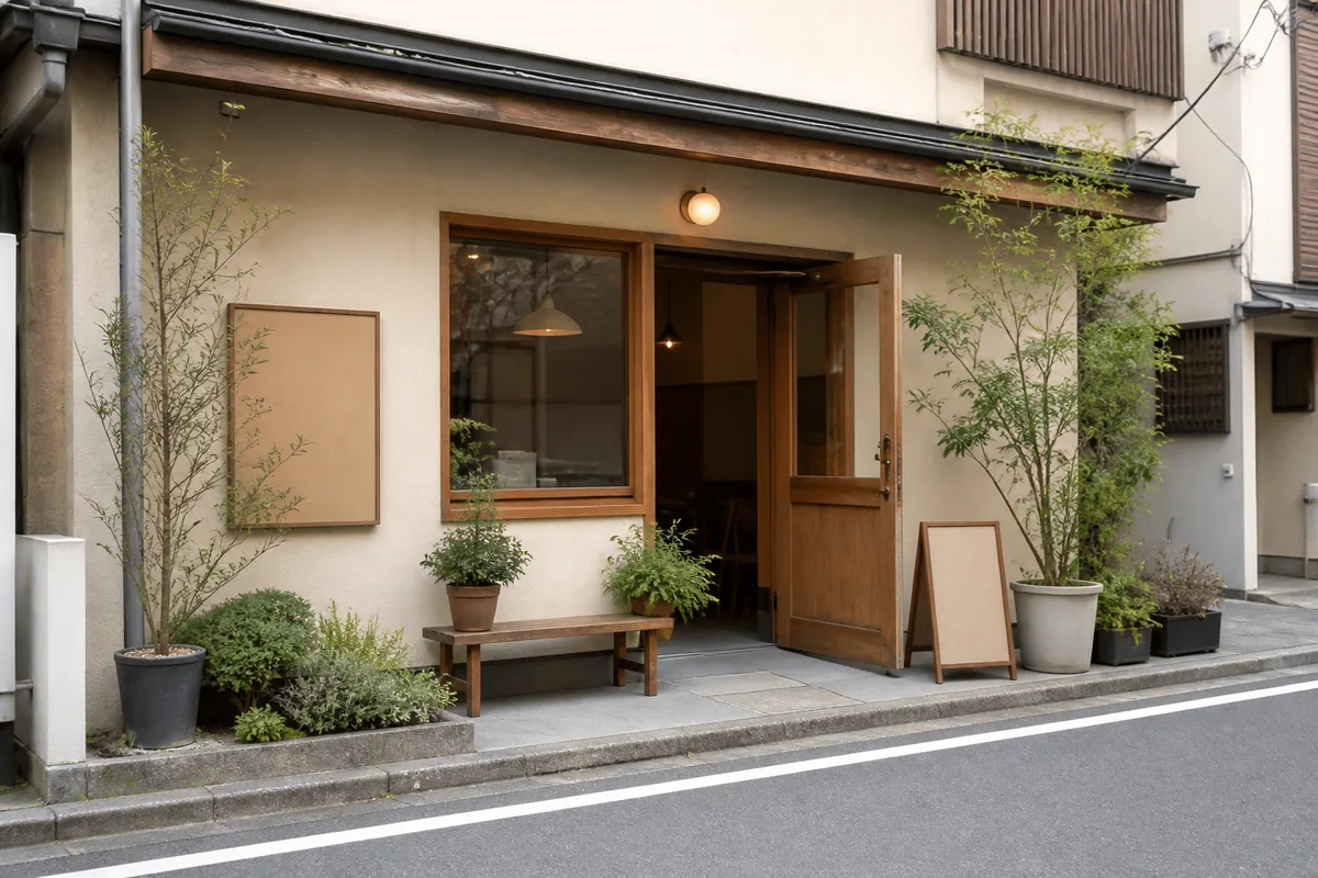 レストランの雰囲気を表したAI生成イメージ（畑のごちそう ナチュラルカフェ・グランロックの実写ではありません）